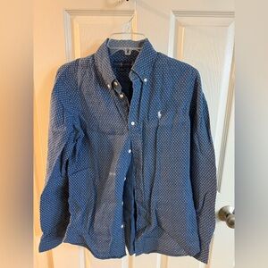 Women Ralph Lauren Navy Diamond Print Shirt